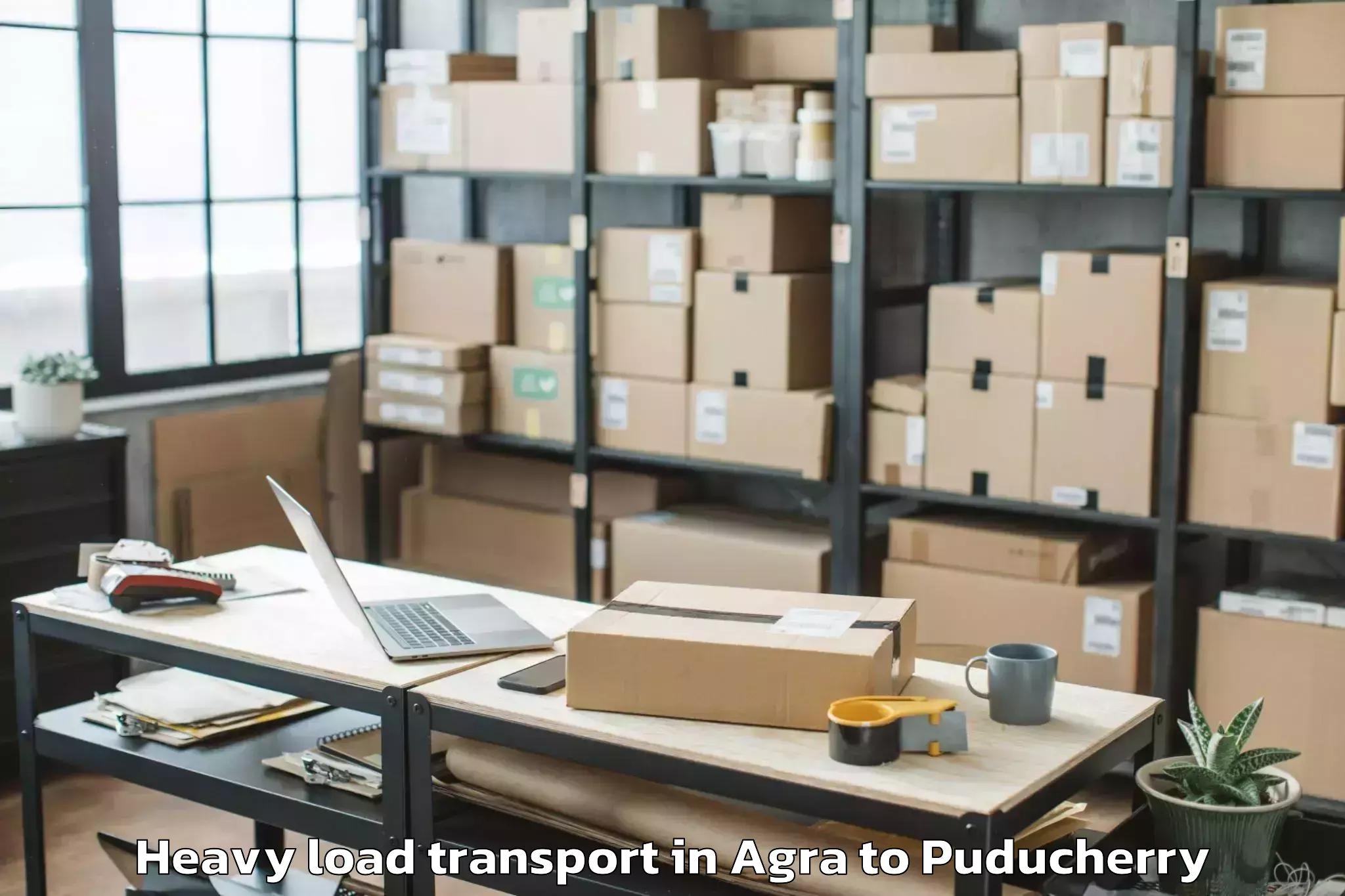 Hassle-Free Agra to Pondicherry Airport Pny Heavy Load Transport